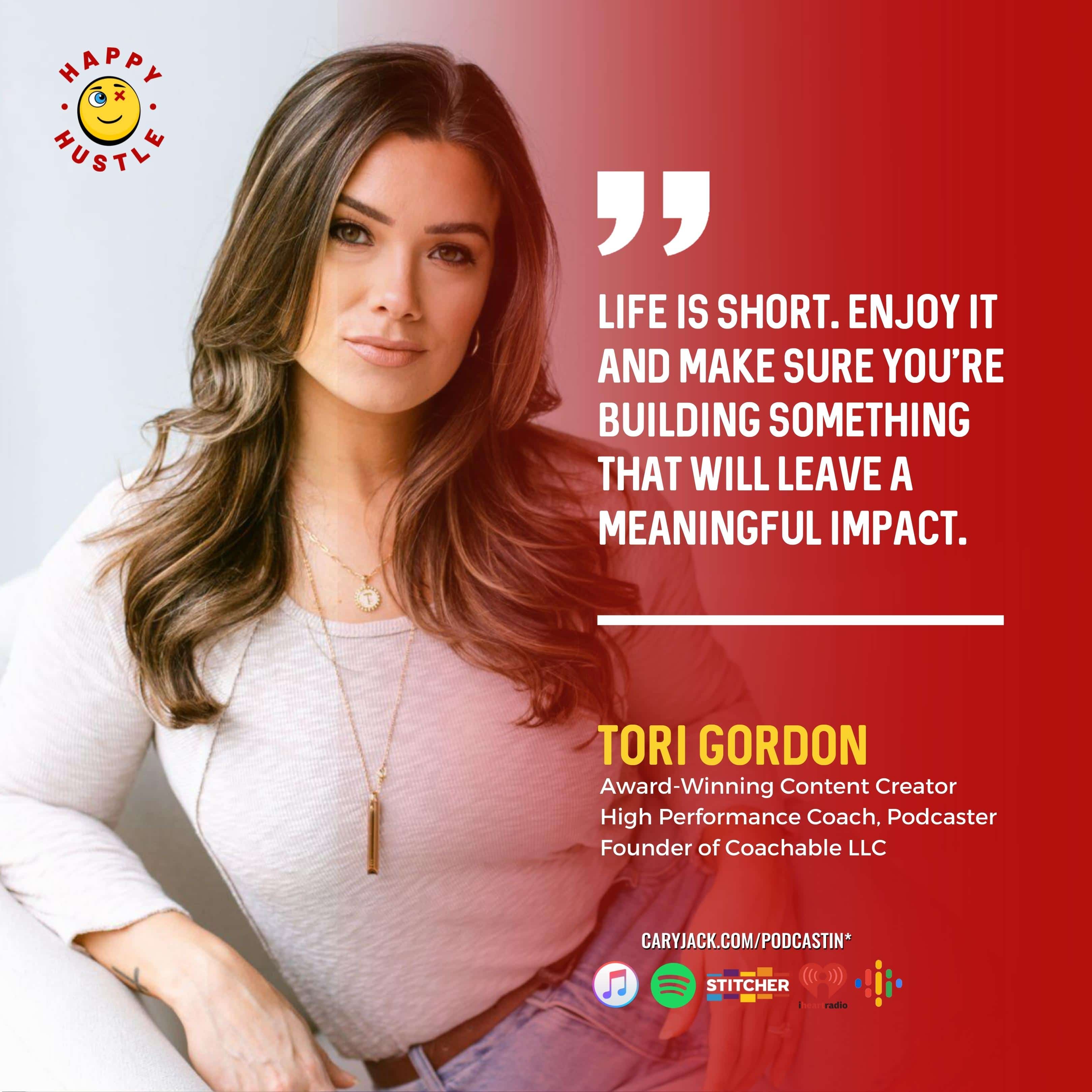 Step into Your Greatness by Transforming Pain Into Power with Award-Winning Content Creator, High-Performance Coach, Podcaster, and Founder of Coachable LLC Tori Gordon — quote