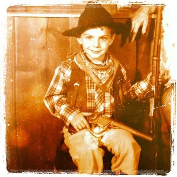 Cary Jack as a kid, dressed as a cowboy