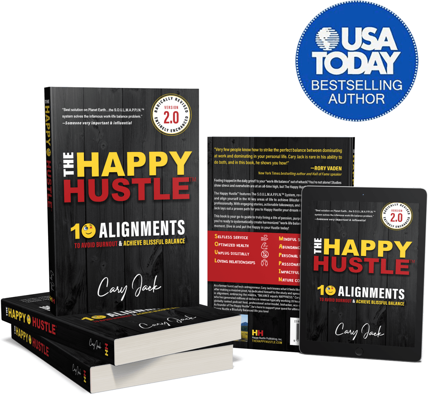 The Happy Hustle book promo