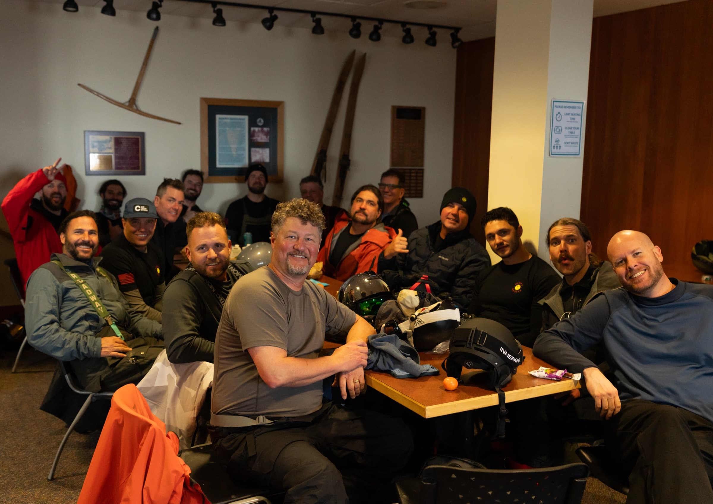 The Happy Hustle Club crew out on the mountain