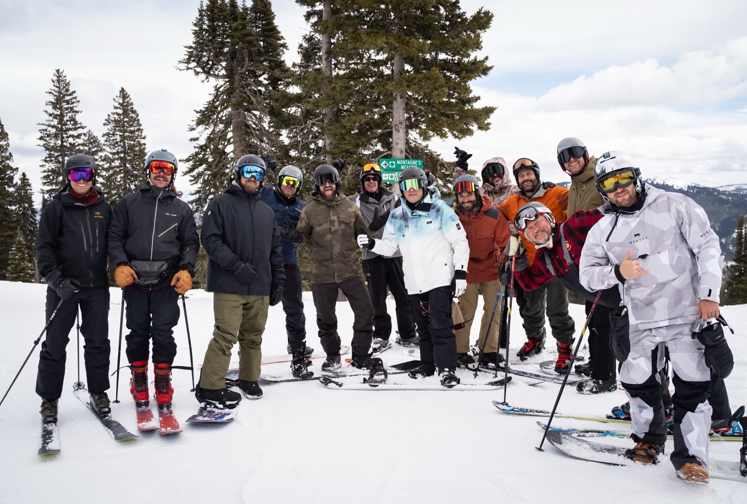 Entrepreneurs skiing and snowboarding at Bridger Bowl